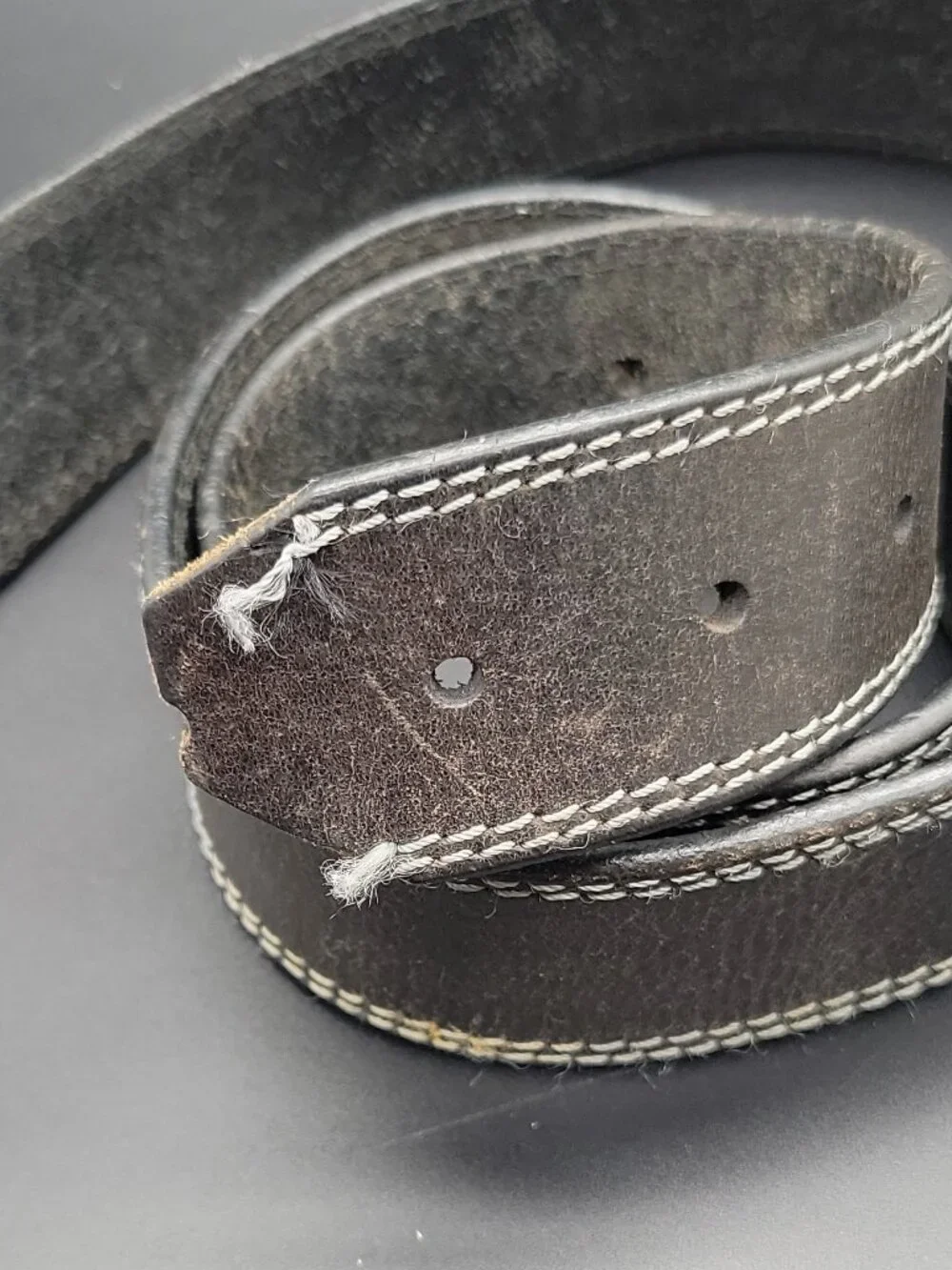Browning Men's Black Leather Belt Adjustable Logo Silver Tone Buckle 45 1.5